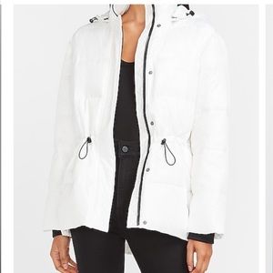 Express Cinched Waist Recycled Puffer Jacket